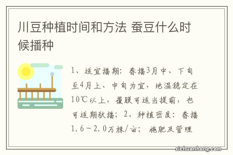 川豆种植时间和方法 蚕豆什么时候播种