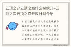 云顶之弈云顶之巅什么时候开-云顶之弈云顶之巅开放时间介绍