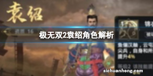 极无双2袁绍角色解析 极无双2袁绍属性攻略