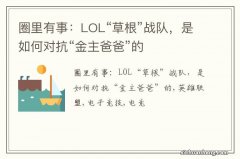 圈里有事：LOL“草根”战队，是如何对抗“金主爸爸”的