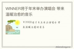 WINNER将于年末举办演唱会 带来温暖治愈的音乐