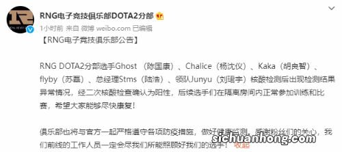 《Dota2》Ti之旅困难重重 RNG战队全员核酸呈阳性