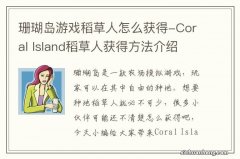 珊瑚岛游戏稻草人怎么获得-Coral Island稻草人获得方法介绍