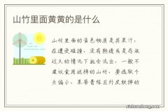 山竹里面黄黄的是什么