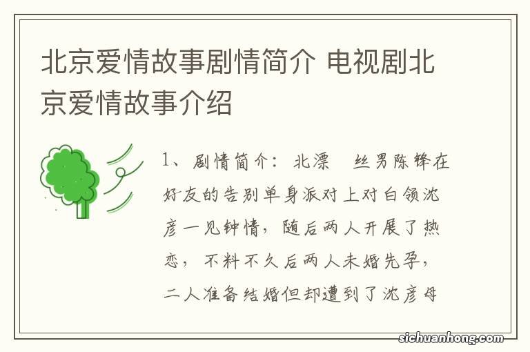 北京爱情故事剧情简介 电视剧北京爱情故事介绍