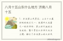 八月十五山东什么地方 济南八月十五