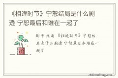 《相逢时节》宁恕结局是什么剧透 宁恕最后和谁在一起了