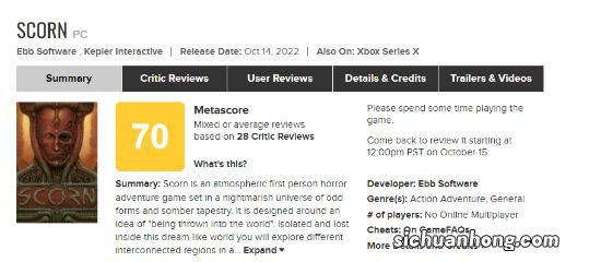 《蔑视》M站开分70分 血肉飞升恐怖至极