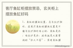 客厅鱼缸柜摆放禁忌，玄关柜上摆放鱼缸好吗