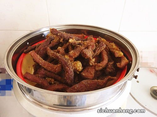 干的牛肉干要蒸多久