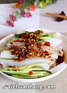 豌豆凉粉吃冷放什么调料才香辣