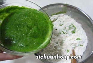 菠菜汁和烫面怎么做