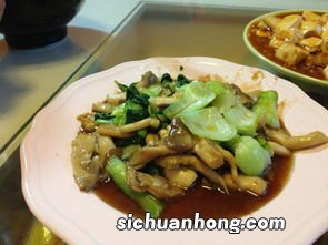 耗油油菜蘑菇怎么炒
