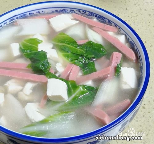 豆腐青菜肉丝汤怎么做