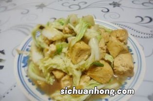 豆腐炒白菜怎么做