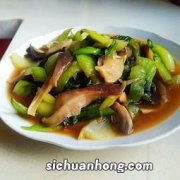 炒蘑菇油菜怎么炒好吃