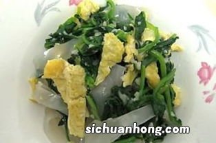 菠菜粉皮鸡蛋怎么炒